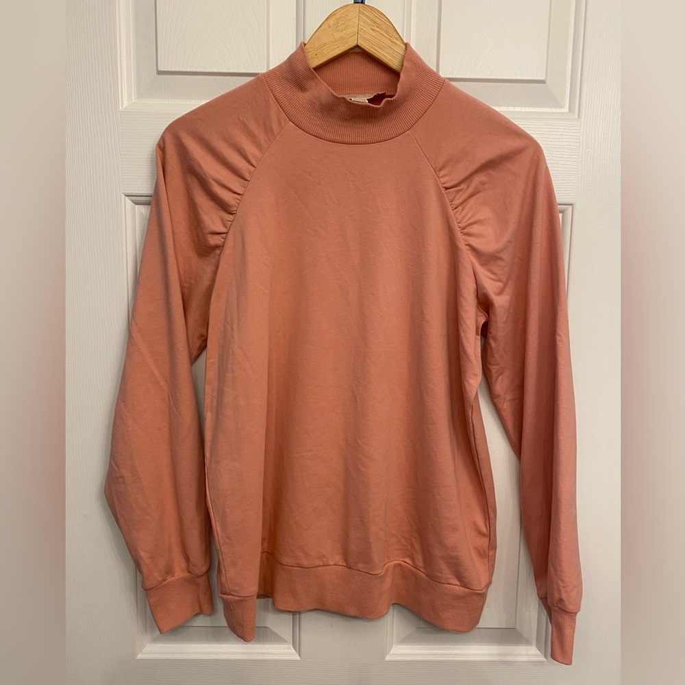 Michael Michael Kors High Neck Long Sleeve‎ Sweatshirt Primrose Size M
